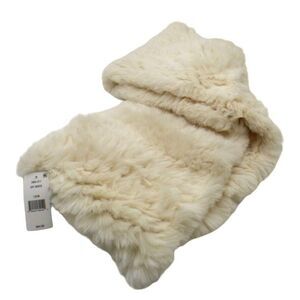 $64.00 Steve Madden Faux-Fur Infinity Scarf 10” x 27”;  Off White